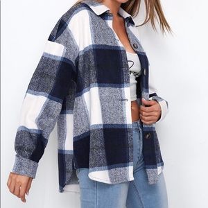 Blue Plaid Shacket